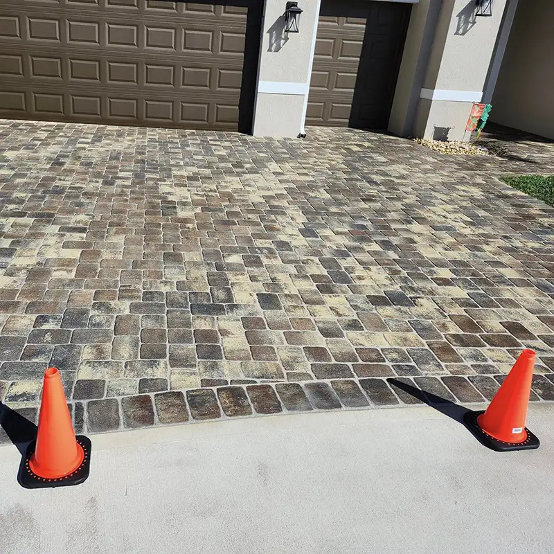 After a paver sealing by Brevard Exterior Washing.